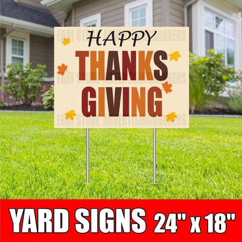 Happy thanksgiving yard sign - thanksgiving,